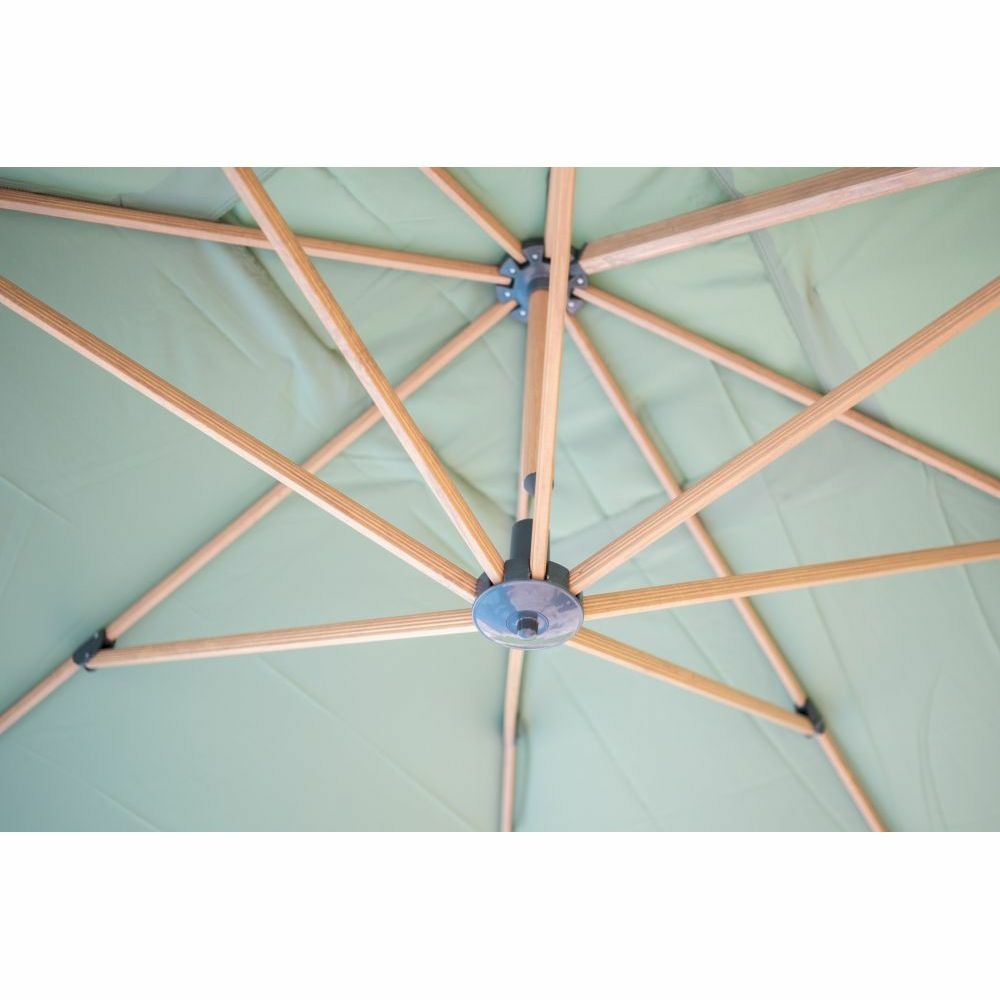  Parasol Déporté Sauge + Dalle Et Housse L400xh272xl300 - Gabin - Cezare