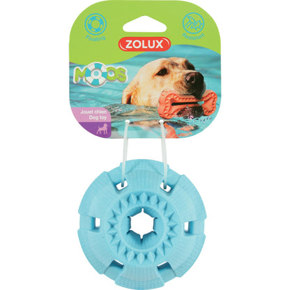 Zolux Jouet Balle Moos ø 9.5 Cm Tpr Flottant Bleu Pour Chien