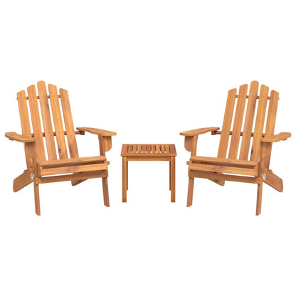 VIDAXL Ensemble De Salon De Jardin Adirondack 3 Pcs Bois Acacia Solide