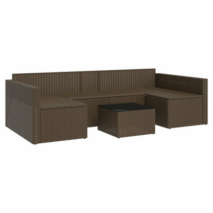 VIDAXL Salon De Jardin 2 Pcs Avec Coussins Marron Résine Tressée
