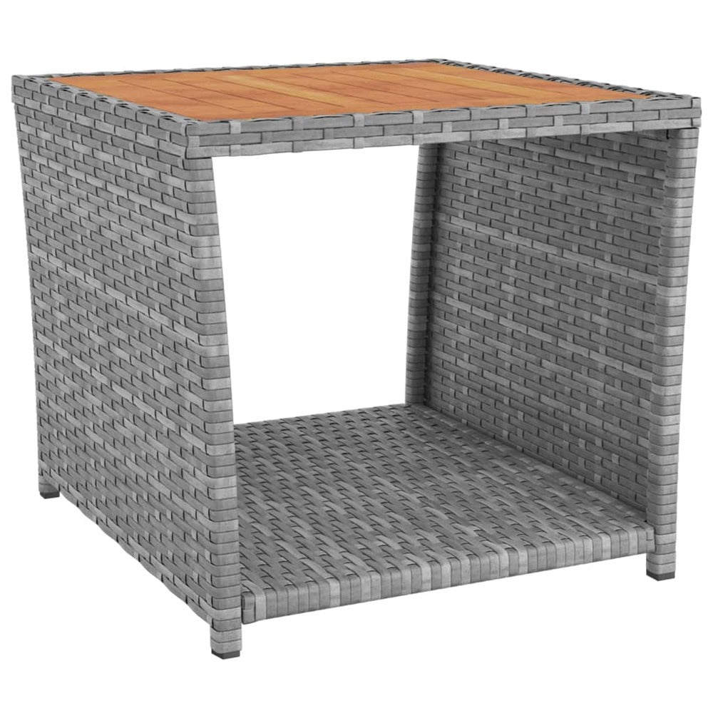 VIDAXL Ensemble De Salon De Jardin 3 Pcs Gris Poly Rotin Et Acacia