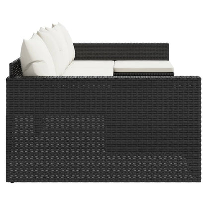 VIDAXL Salon De Jardin 2 Pcs Avec Coussins Noir Résine Tressée
