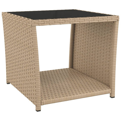 VIDAXL Ensemble De Salon De Jardin 3 Pcs Beige Poly Rotin Et Acier