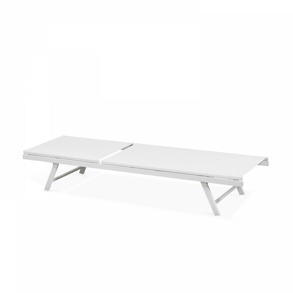 Lot De 2 Bains De Soleil En Acier Blanc