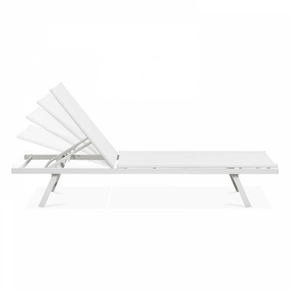  Lot De 2 Bains De Soleil En Acier Blanc