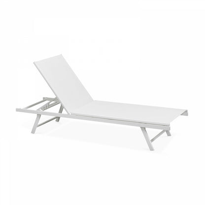  Lot De 2 Bains De Soleil En Acier Blanc
