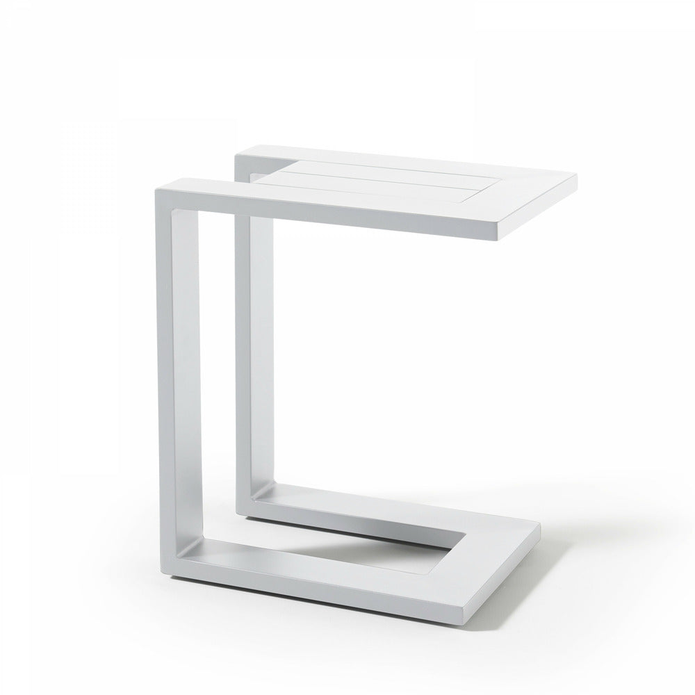  Ensemble Bain De Soleil Avec Tablette En Aluminium Blanc