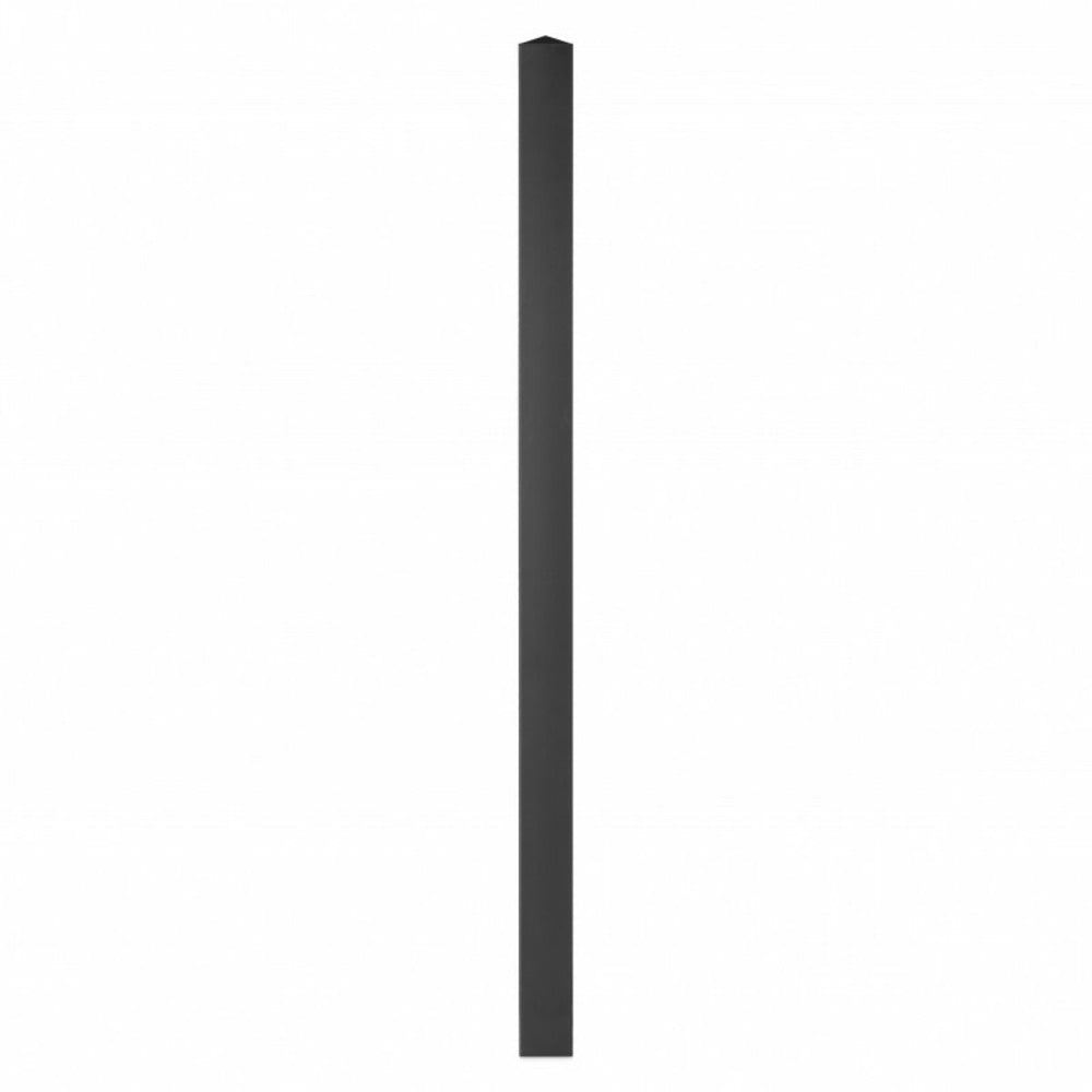  Poteau Aluminium à Sceller Universel Chapeau Inclus H2,36 M Noir