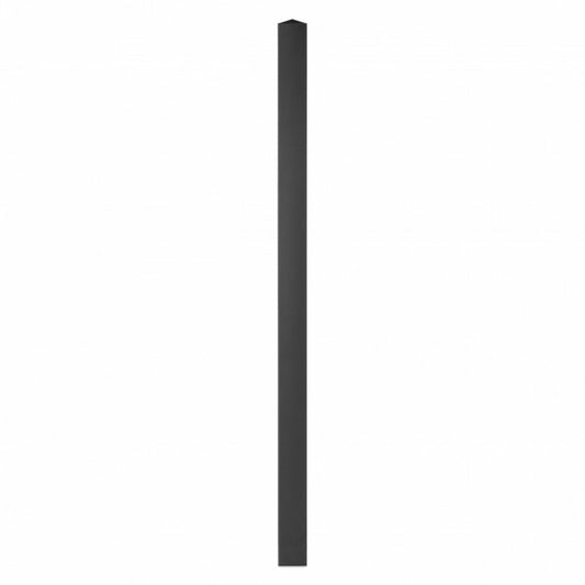 Poteau Aluminium à Sceller Universel Chapeau Inclus H2,36 M Noir