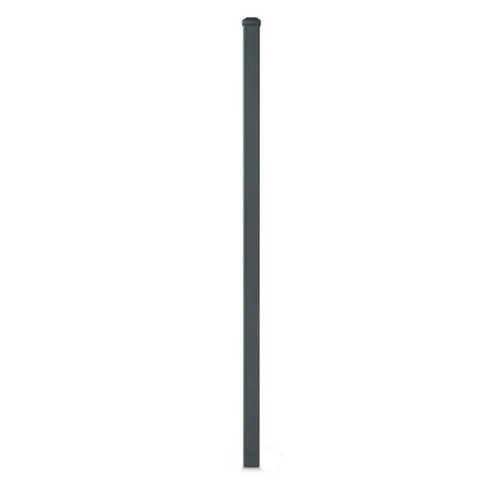  Poteau Aluminium à Sceller Avec Chapeau H 1,36 M Gris