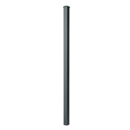  Poteau Aluminium à Sceller Avec Chapeau H 1,36 M Gris