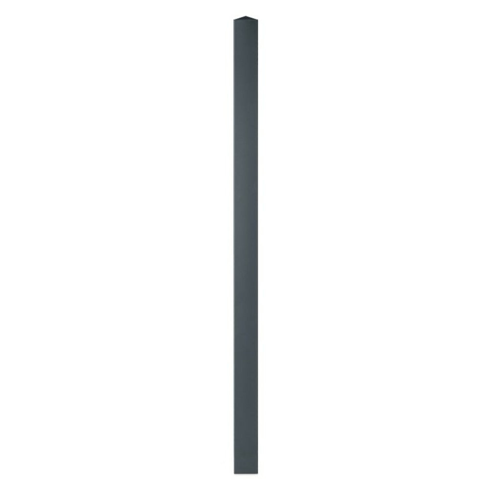  Poteau Aluminium à Sceller Universel Chapeau Inclus H2,36 M Gris