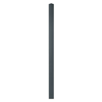  Poteau Aluminium à Sceller Universel Chapeau Inclus H2,36 M Gris
