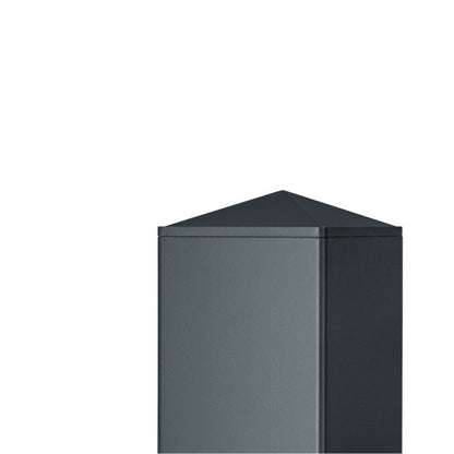  Poteau Aluminium à Sceller Universel Chapeau Inclus H2,36 M Gris