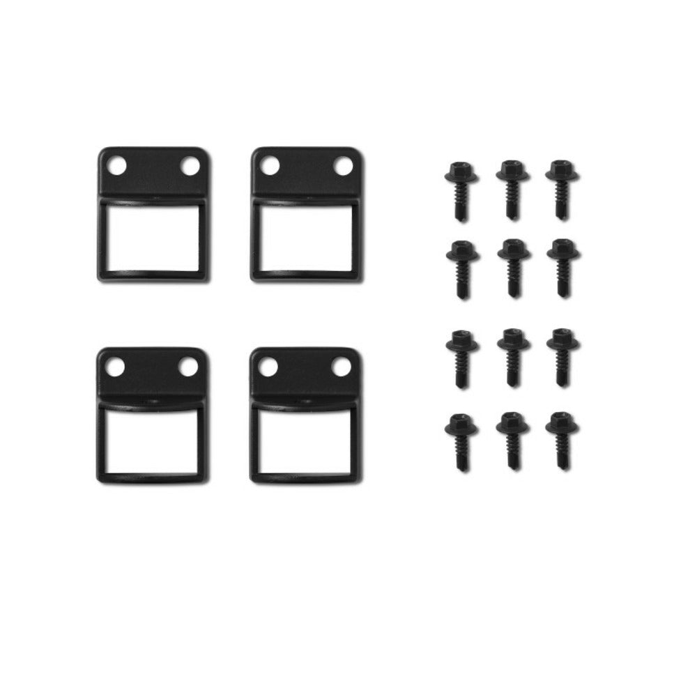  Lot De 4 Fixations Pour Clôture Aluminium Noir
