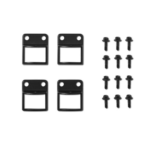  Lot De 4 Fixations Pour Clôture Aluminium Noir