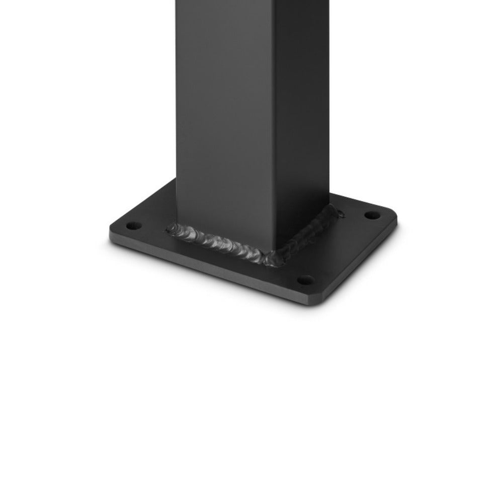  Poteau Aluminium Sur Platine Universel Chapeau Inclus H1,86 M Noir