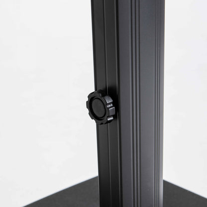  Parasol Déporté 2x3 M Et 4 Dalles Lestées Aluminium Gris Anthracite