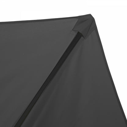  Parasol Droit Inclinable 3m Et 4 Dalles à Lester Remplissables Gris