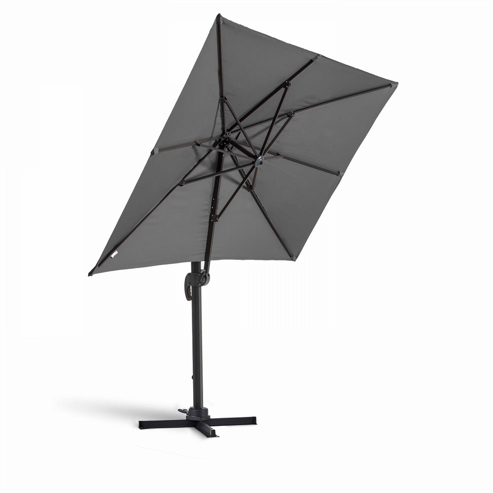  Parasol Déporté 2x3m En Aluminium Gris Anthracite