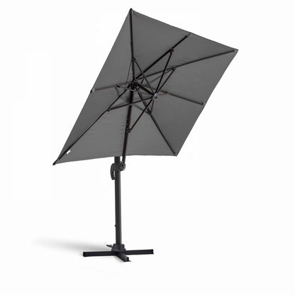 Parasol Déporté 2x3m En Aluminium Gris Anthracite