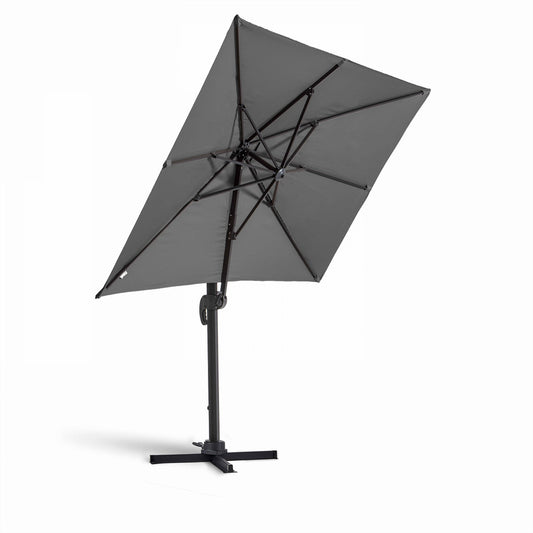  Parasol Déporté 2x3m En Aluminium Gris Anthracite
