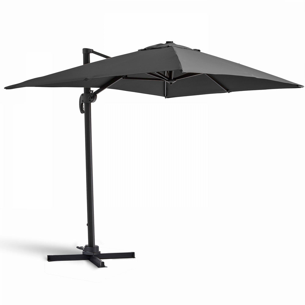  Parasol Déporté 2x3m En Aluminium Gris Anthracite