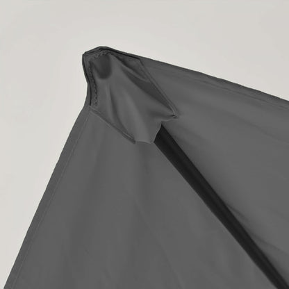  Parasol Déporté 3x4m Et 4 Dalles à Remplir Aluminium Gris