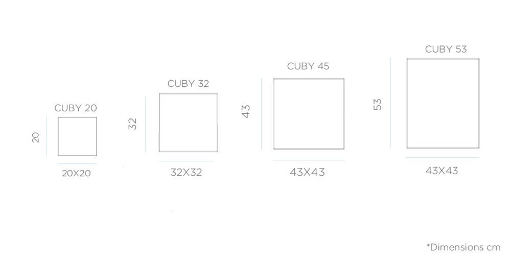  Cube Lumineux Cuby 32 Lumière Blanche Froide Par Câble 32x32x32cm