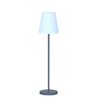 Lampadaire Lola Slim 120cm Pied En Métal Anthracite Solaire+batterie Rechargeable Led Rgb Avec Télécommande Hauteur