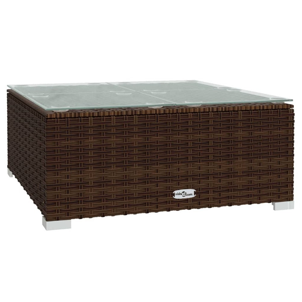 VIDAXL Salon De Jardin 3 Pcs Avec Coussins Résine Tressée Marron