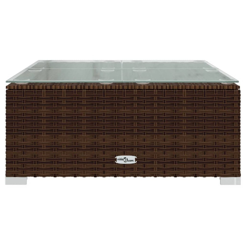 VIDAXL Salon De Jardin 3 Pcs Avec Coussins Résine Tressée Marron