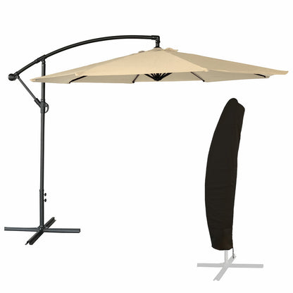  Oahu - Parasol Déporté Rond Diamètre 3 Mètres - Acier - Housse De Rangement - Protection Uv - Ouverture Facile