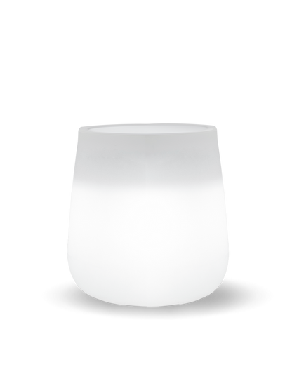  Pot Lumineux Camelia 40 Solaire+batterie Rechargeable Led Rgb Avec Télécommande ø39x39cm