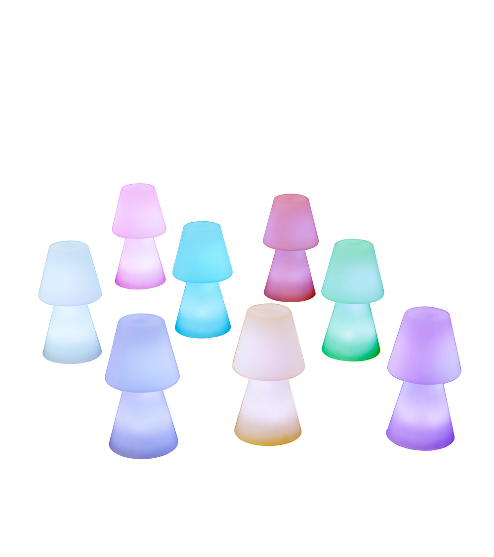  Lampe De Table Lola 30 Batterie Rechargeable Led Rgb Avec Télécommande Hauteur 30cm