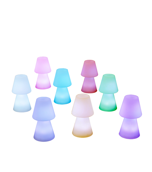 Lampe De Table Lola 30 Batterie Rechargeable Led Rgb Avec Télécommande Hauteur 30cm