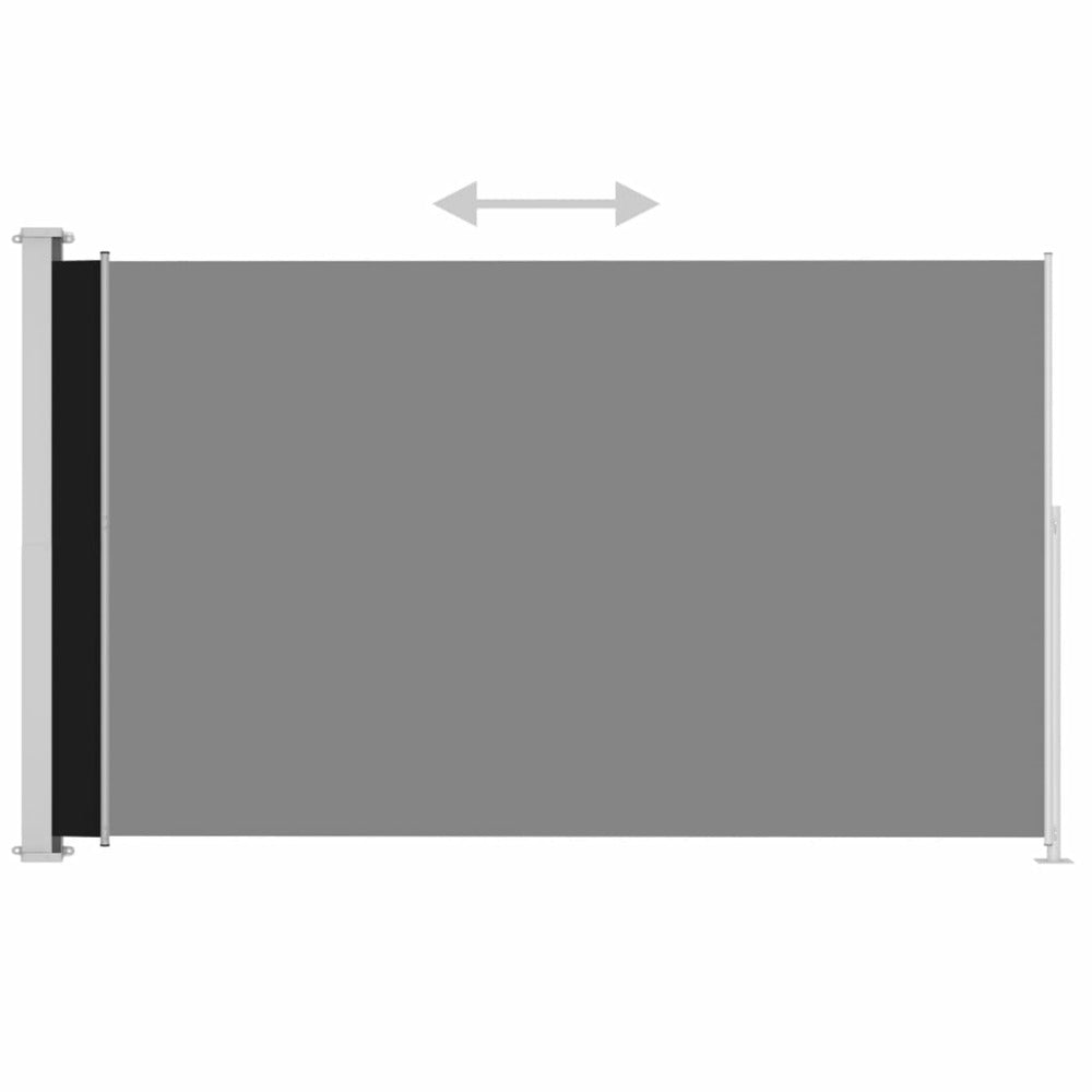 VIDAXL Auvent Latéral Rétractable De Patio 220x300 Cm Noir