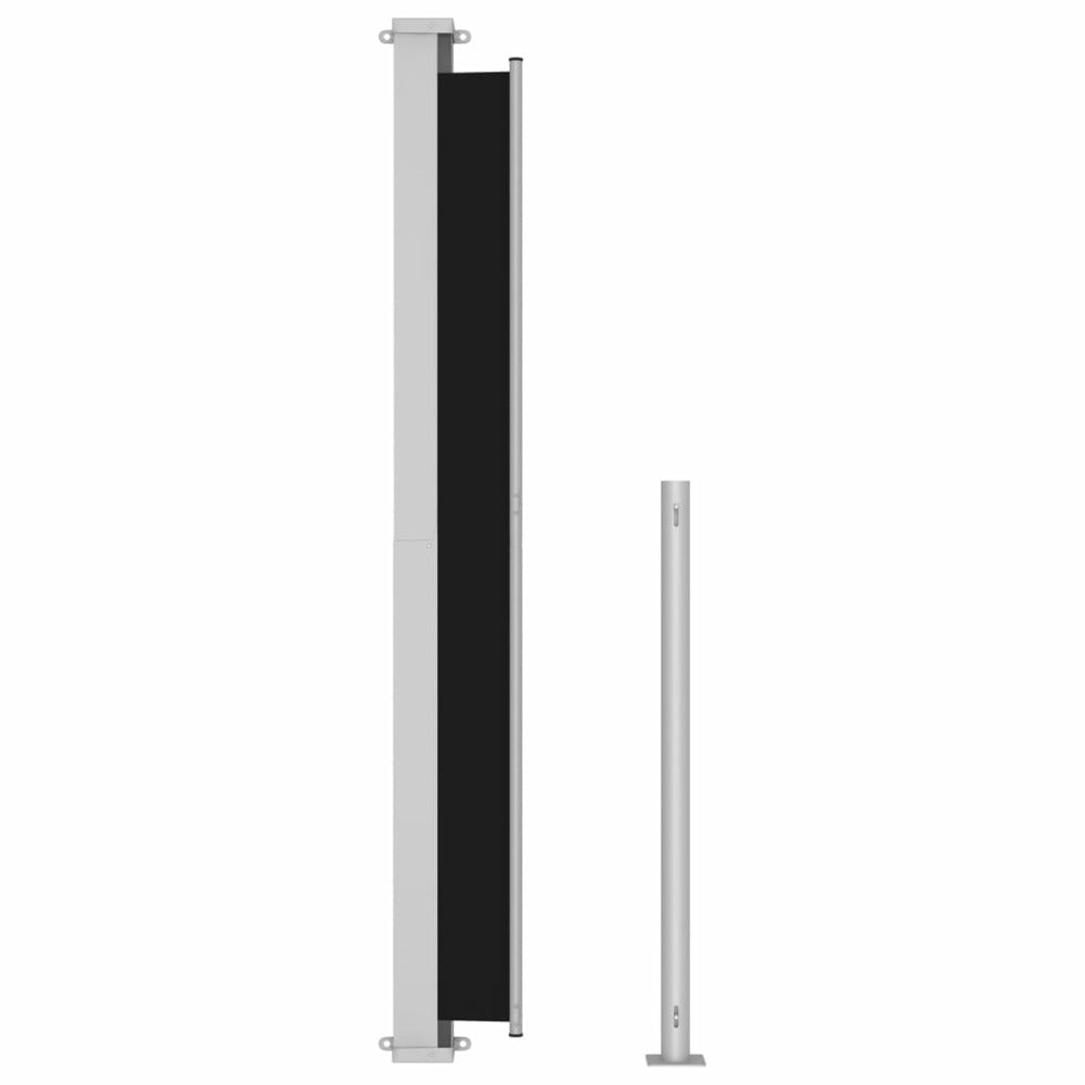 VIDAXL Auvent Latéral Rétractable De Patio 220x300 Cm Noir