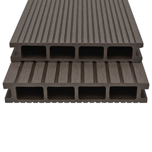 VIDAXL Panneaux De Terrasse Creux Wpc 10 M² 4 M Marron Foncé