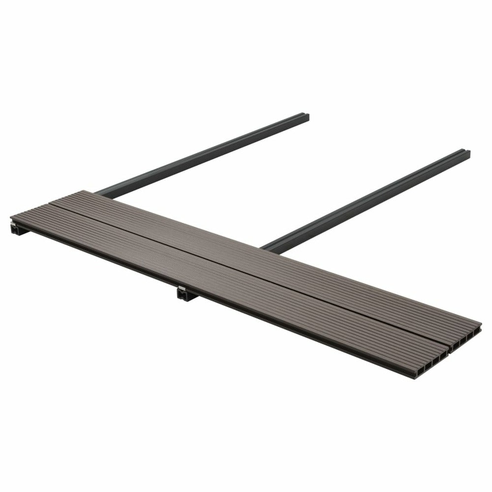 VIDAXL Panneaux De Terrasse Creux Wpc 35 M² 4 M Marron Foncé