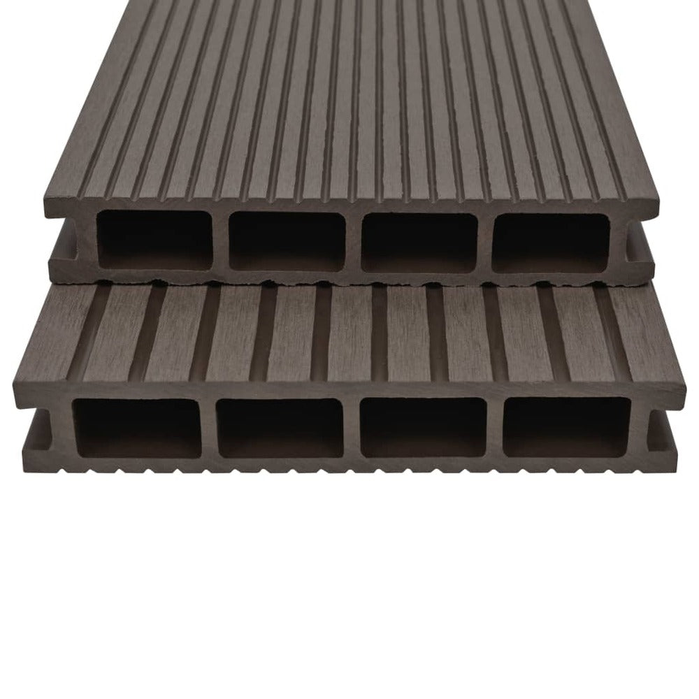 VIDAXL Panneaux De Terrasse Creux Wpc 35 M² 4 M Marron Foncé