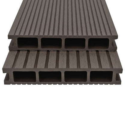 VIDAXL Panneaux De Terrasse Creux Wpc 35 M² 4 M Marron Foncé