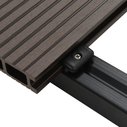 VIDAXL Panneaux De Terrasse Creux Wpc 20 M² 2,2 M Marron Foncé