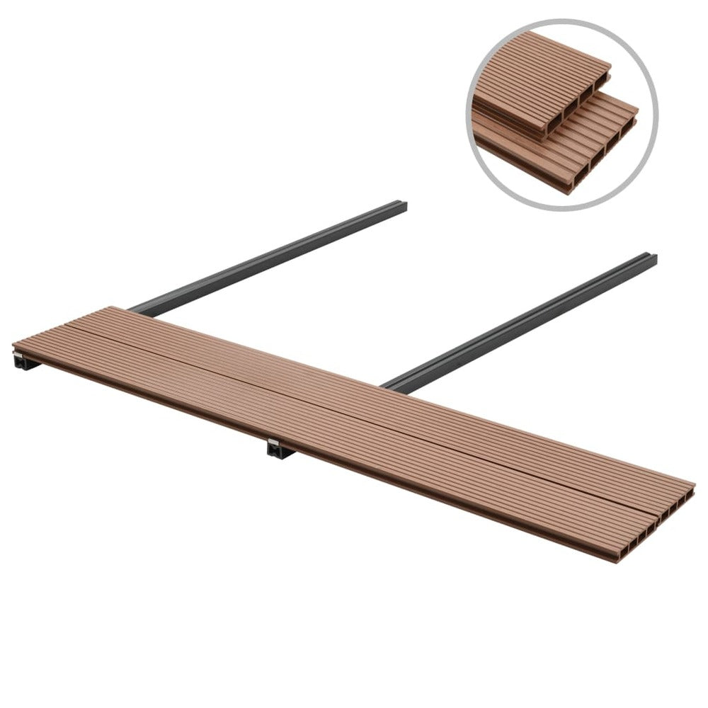 VIDAXL Panneaux De Terrasse Avec Accessoires Wpc 20 M² 2,2 M Marron