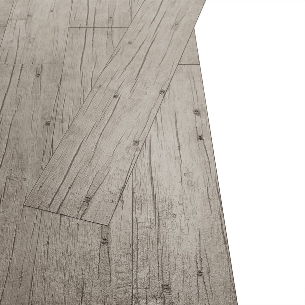 VIDAXL Planches De Plancher Pvc Non Auto-adhésif 4,46m² 3mm Gris Clair