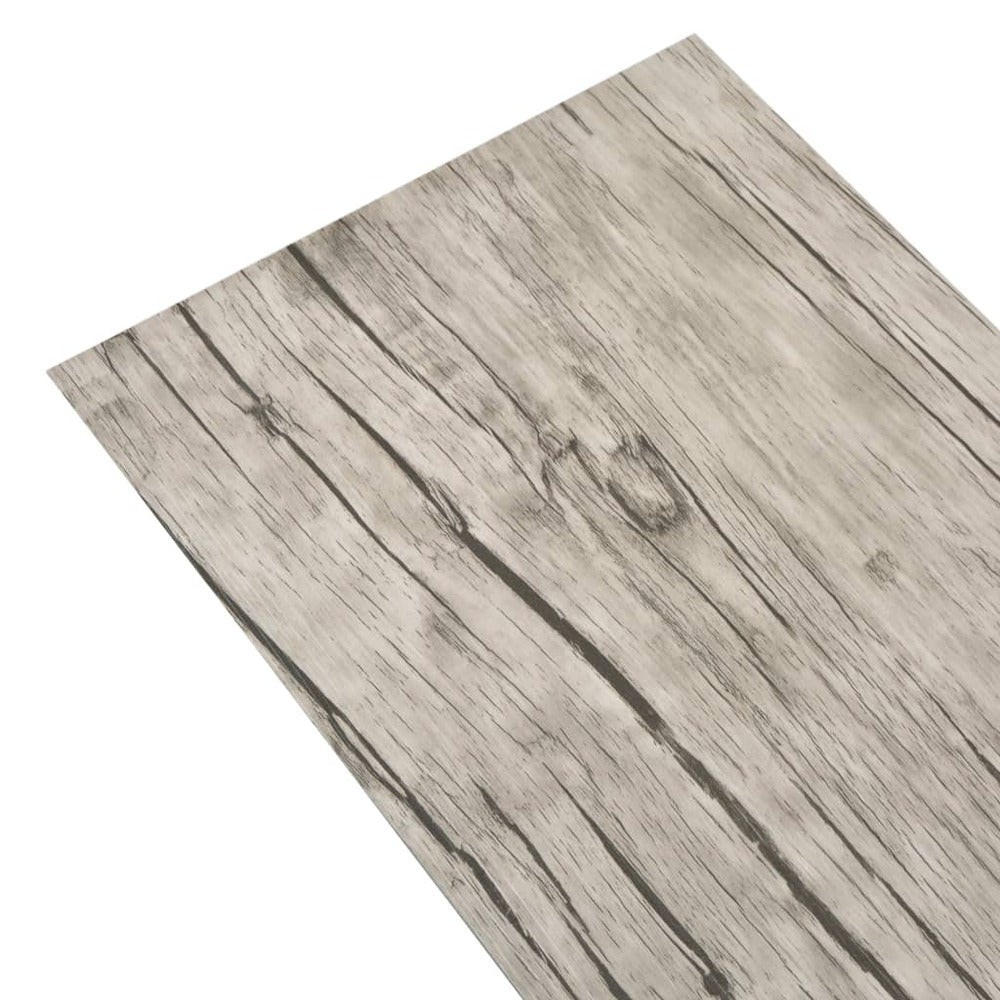 VIDAXL Planches De Plancher Pvc Non Auto-adhésif 4,46m² 3mm Gris Clair