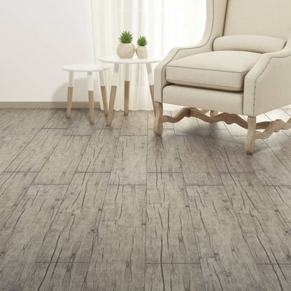 VIDAXL Planches De Plancher Pvc Non Auto-adhésif 4,46m² 3mm Gris Clair