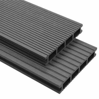 VIDAXL Panneaux De Terrasse Wpc Avec Accessoires 10 M² 4 M Gris