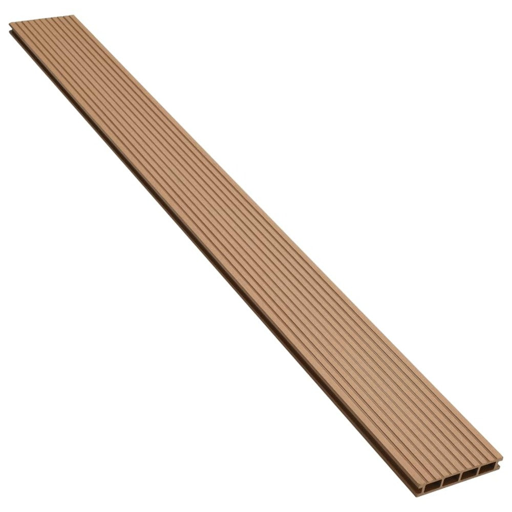VIDAXL Panneaux De Terrasse Creux Et Accessoires Wpc 10 M² 4 M Teck