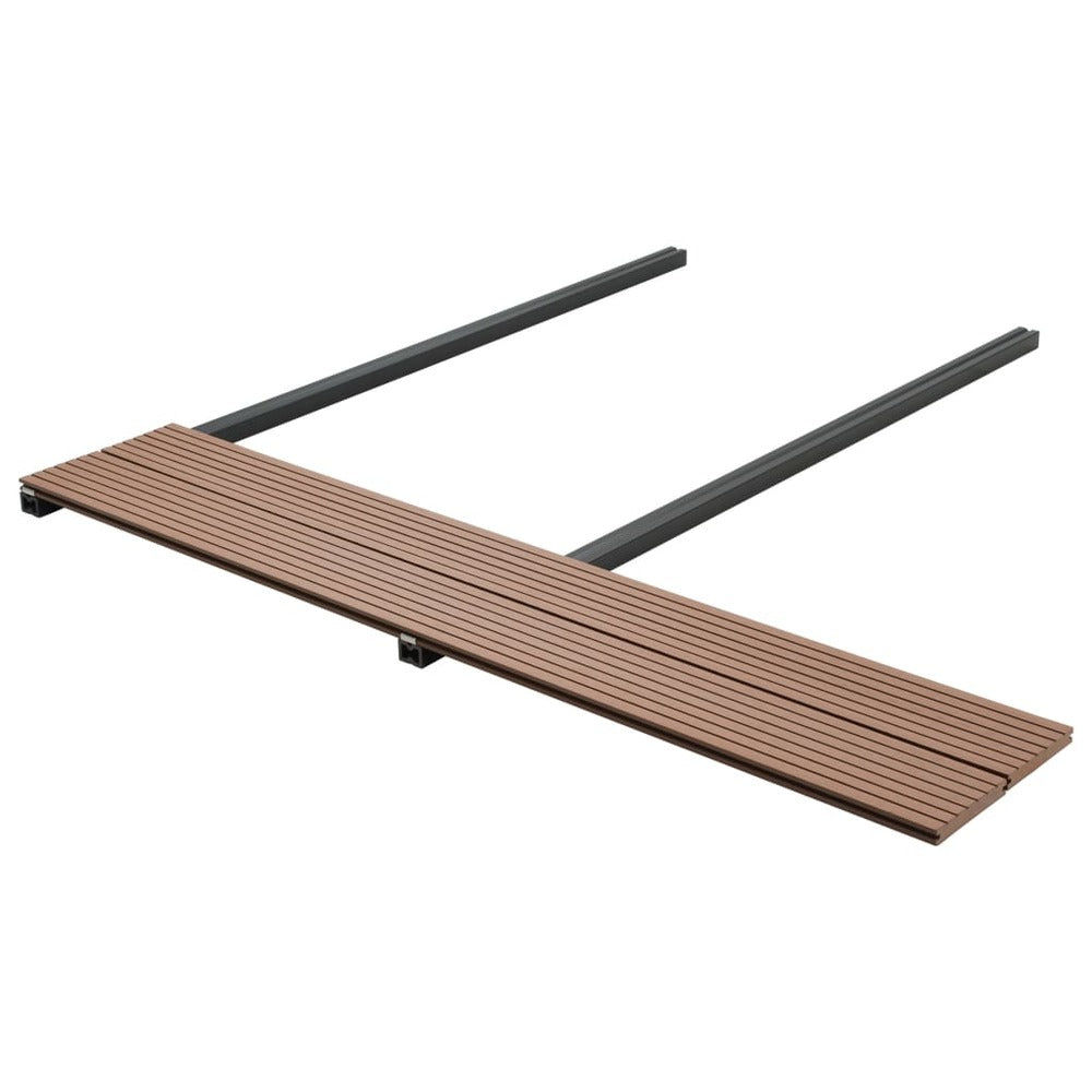 VIDAXL Panneaux De Terrasse Wpc Et Accessoires 10 M² 4 M Marron Clair